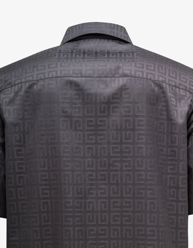 Givenchy Grey 4G Jacquard Zipped Shirt