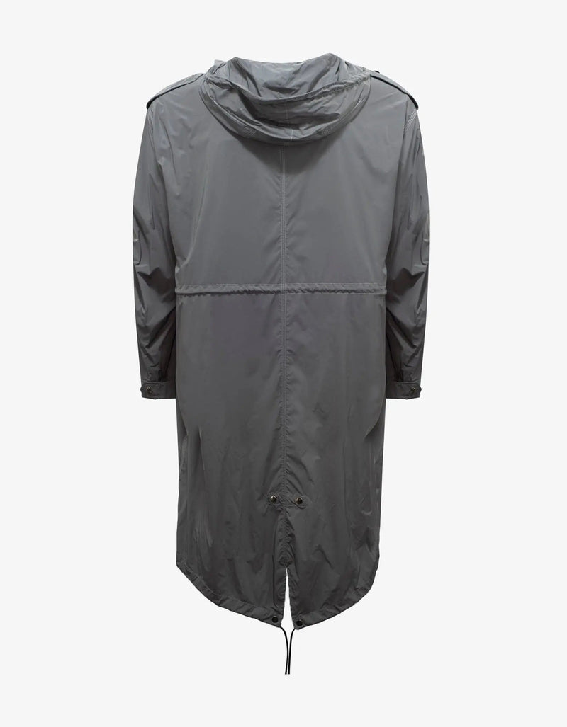 Givenchy Grey Reflective Nylon Parka