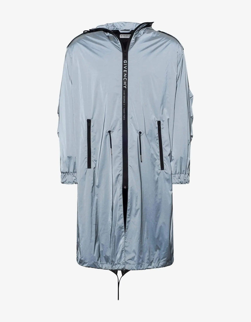 Givenchy Grey Reflective Nylon Parka