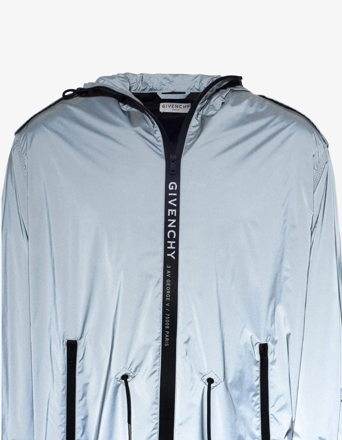 Givenchy Grey Reflective Nylon Parka