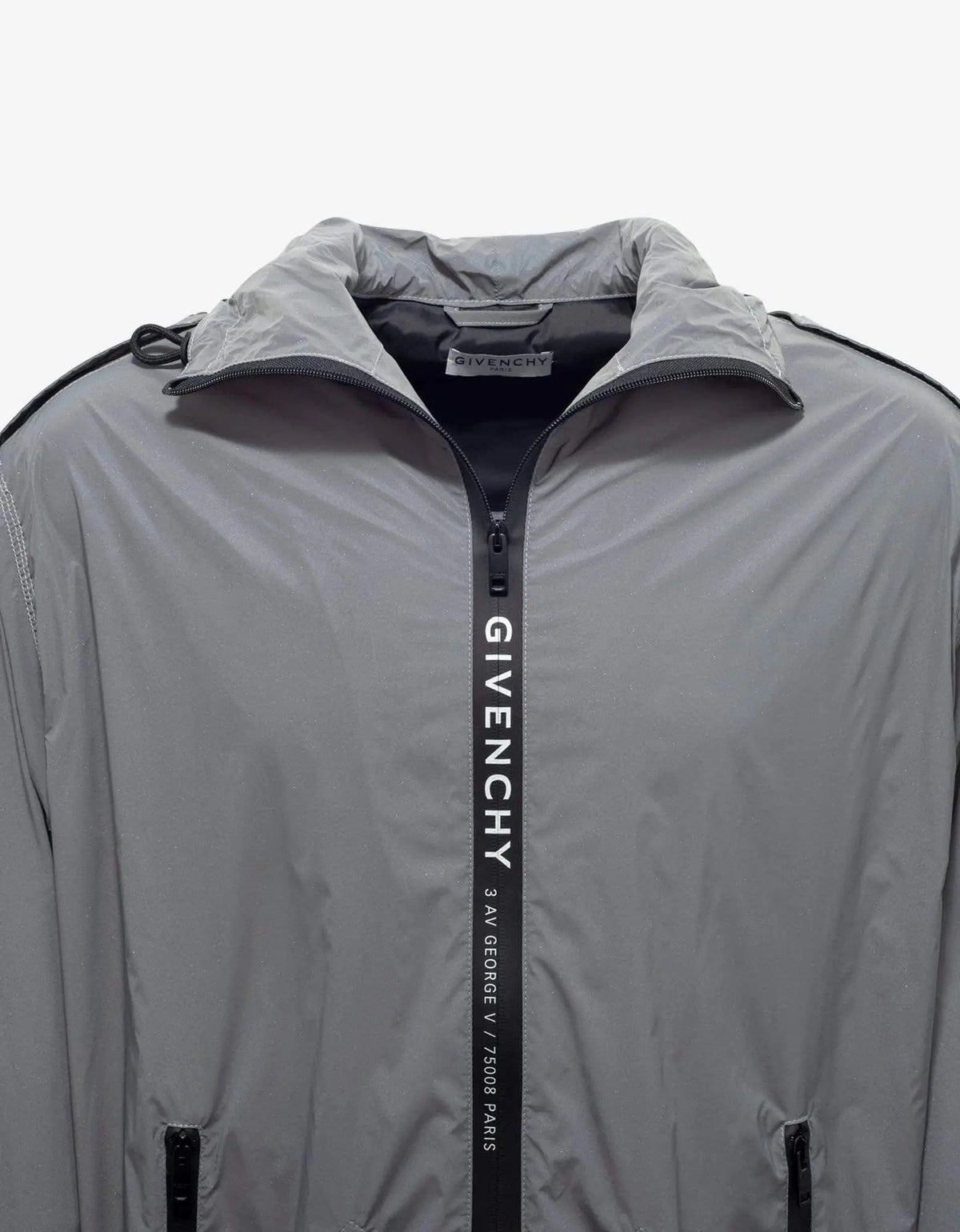 Givenchy Grey Reflective Nylon Parka