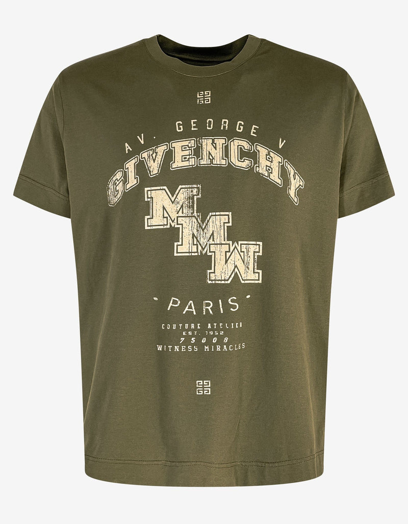 Givenchy Khaki MMW 1952 Print T-Shirt