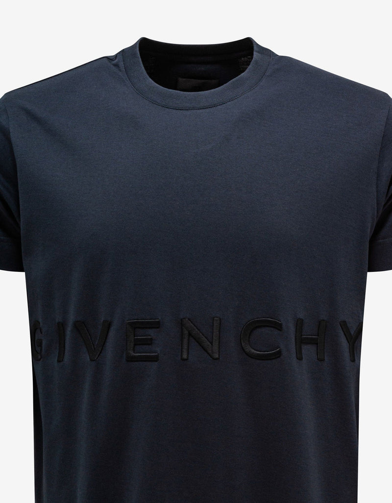 Givenchy Night Blue 4G Embroidery Oversized T-Shirt