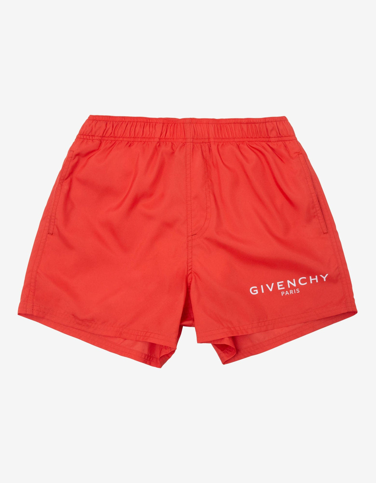 Givenchy Red Classic Logo Short-Length Swim Shorts