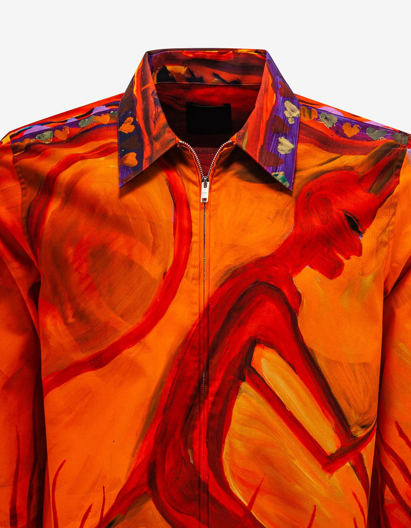 Givenchy Red Josh Smith Devil Print Shirt