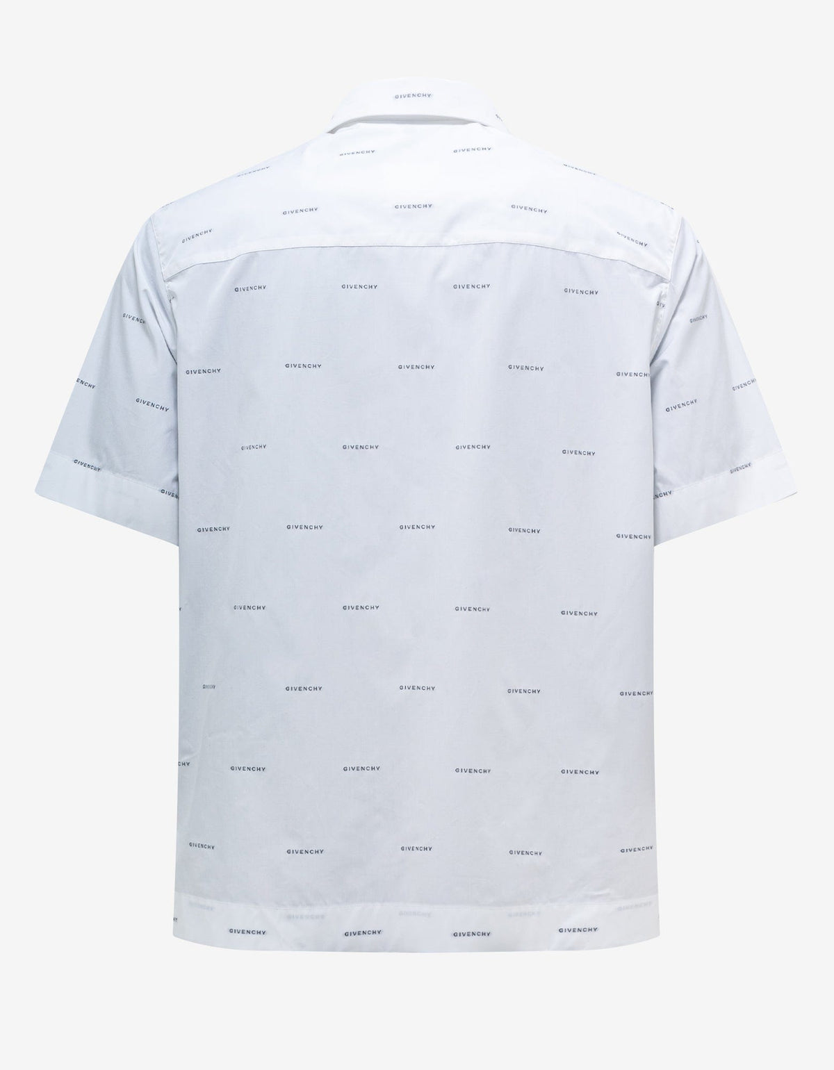 Givenchy White All-Over Logo Zipped Shirt