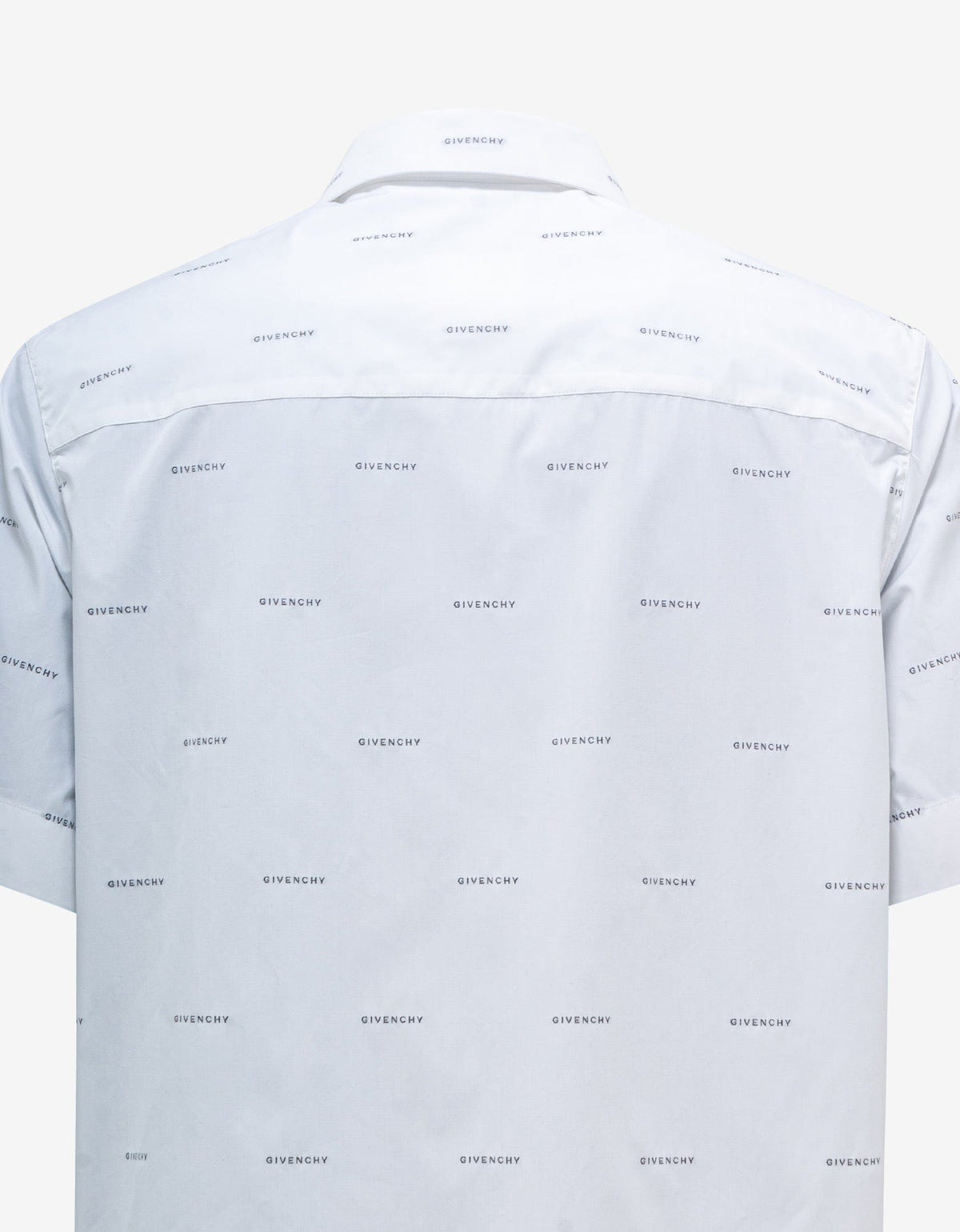 Givenchy White All-Over Logo Zipped Shirt