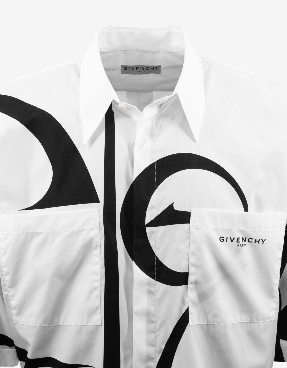 Givenchy White Calligraphic Print Oversized Shirt