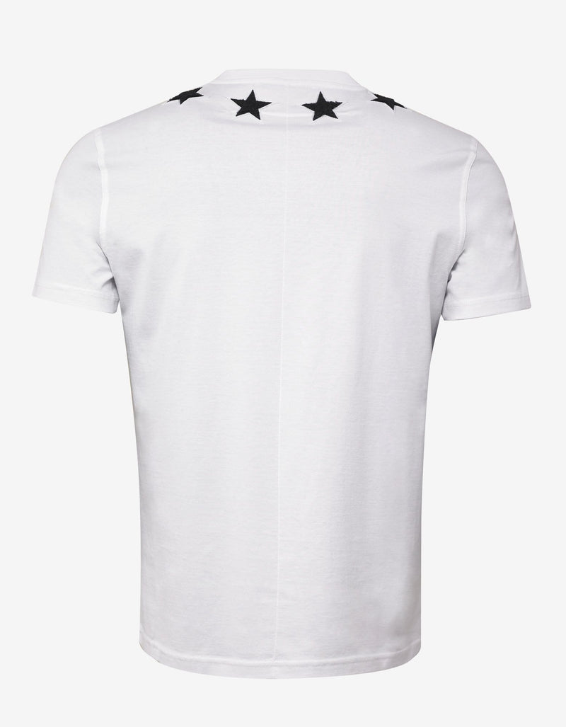 Givenchy White Cuban Fit T-Shirt with Stars