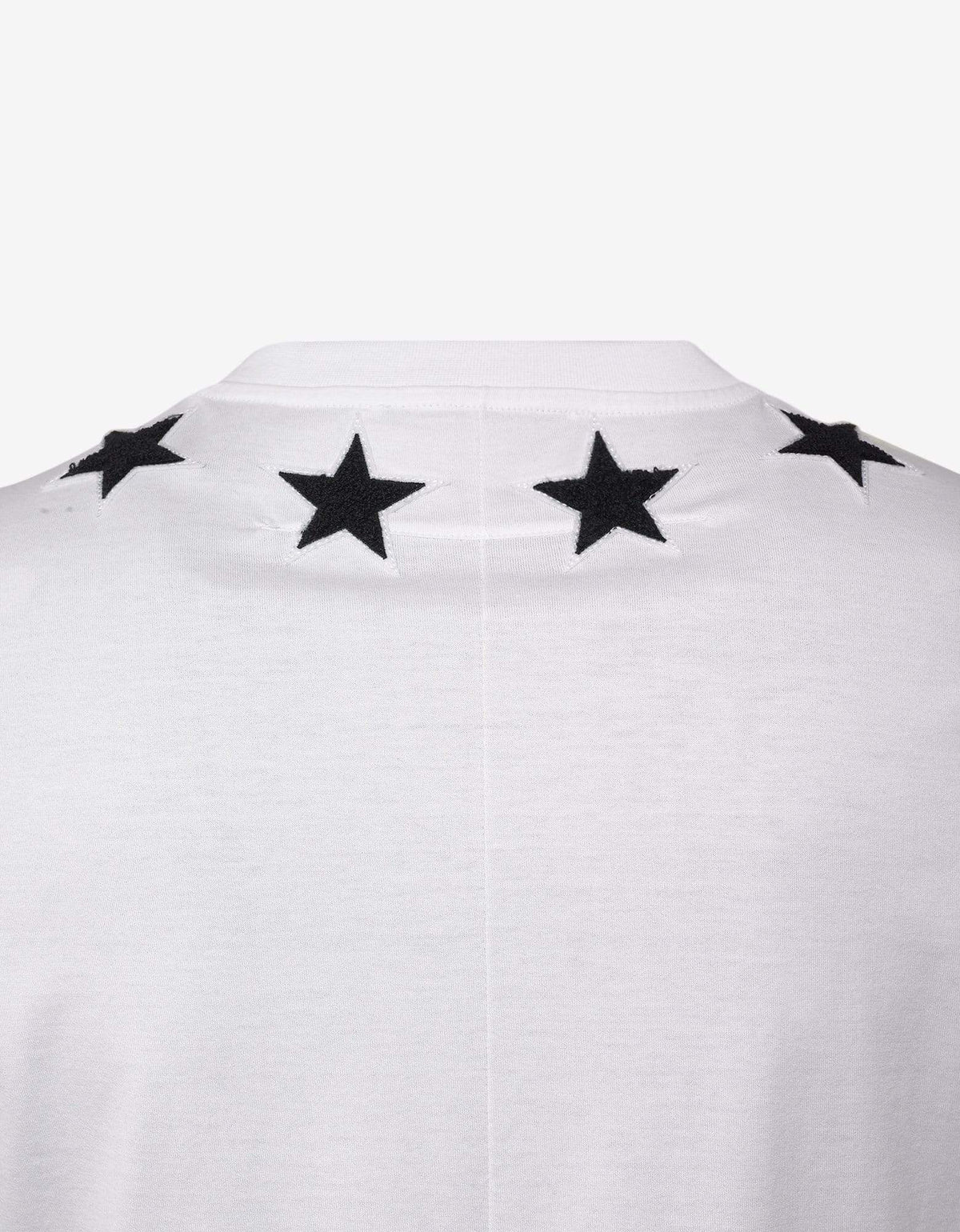 Givenchy White Cuban Fit T-Shirt with Stars