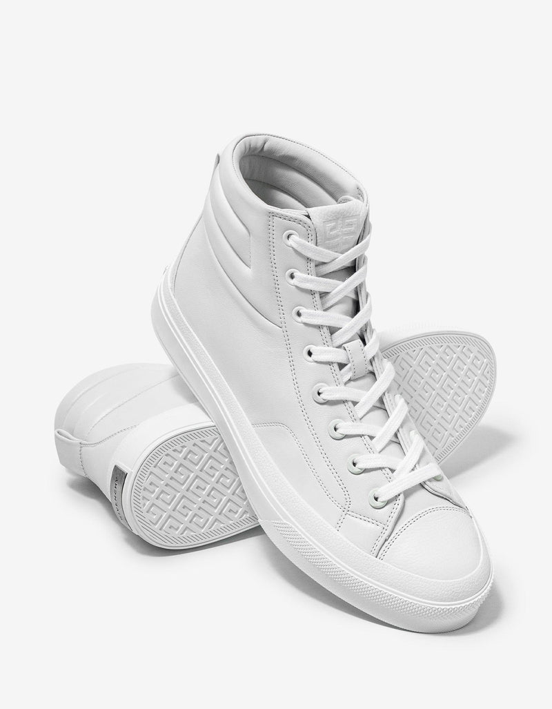 Givenchy White Leather City High Top Trainers