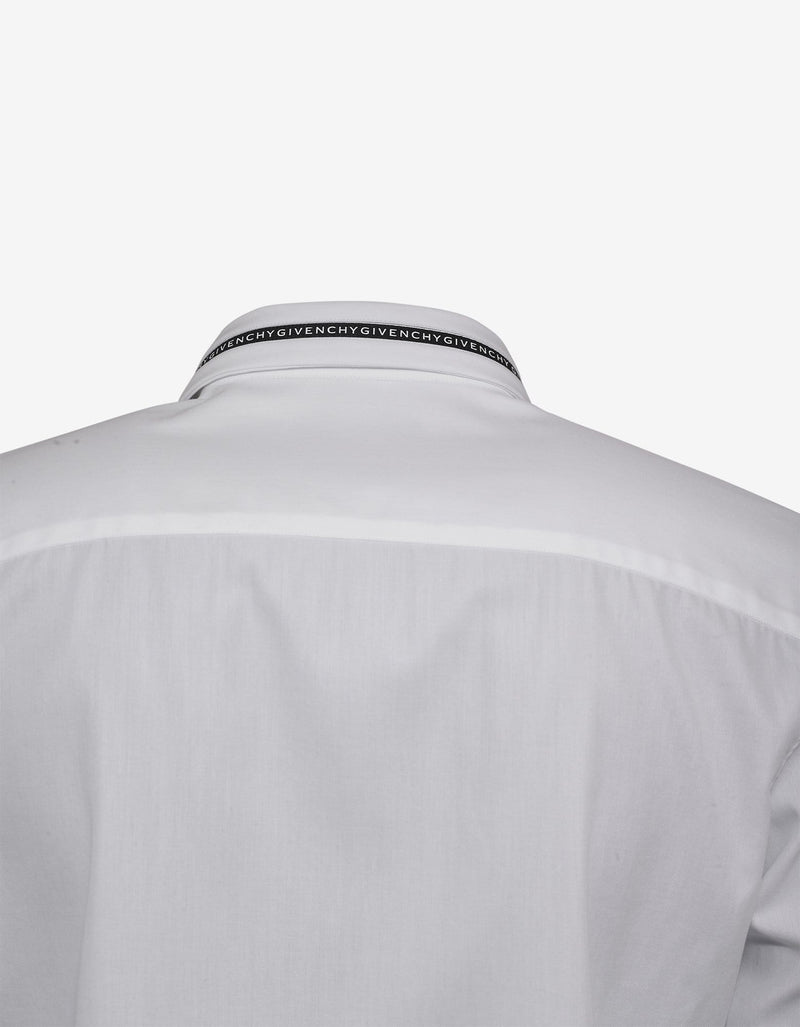 Givenchy White Logo Collar Shirt