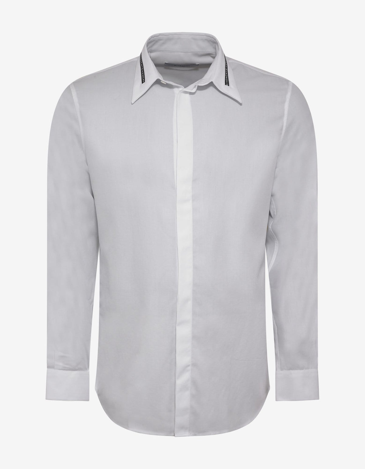 Givenchy White Logo Collar Shirt