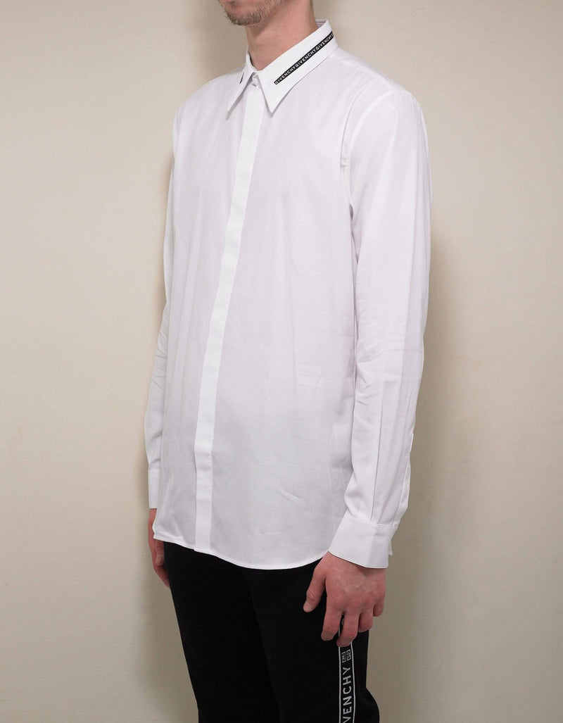 Givenchy White Logo Collar Shirt