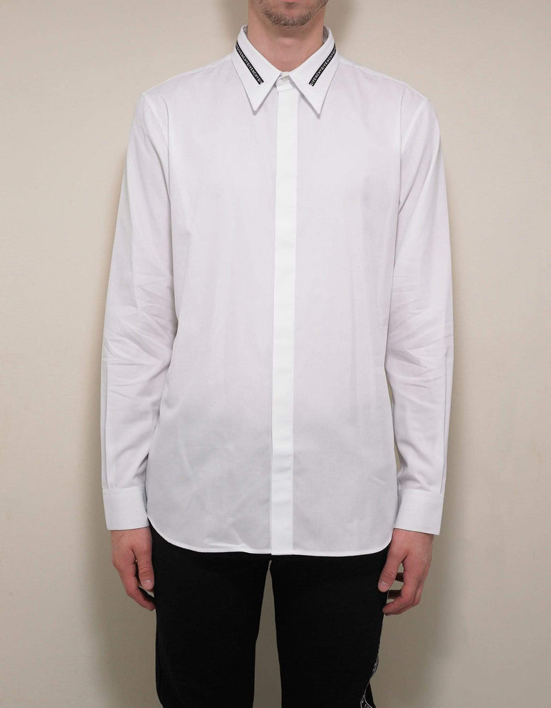 Givenchy White Logo Collar Shirt