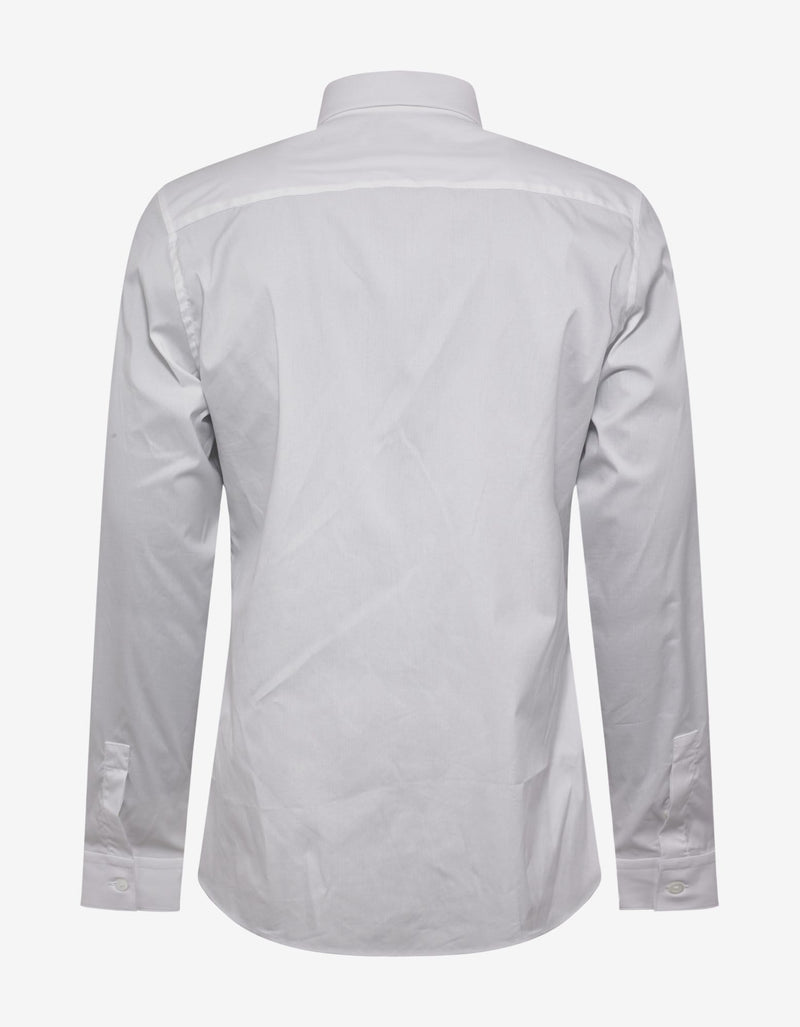 Givenchy White Logo Signature Stretch-Cotton Shirt