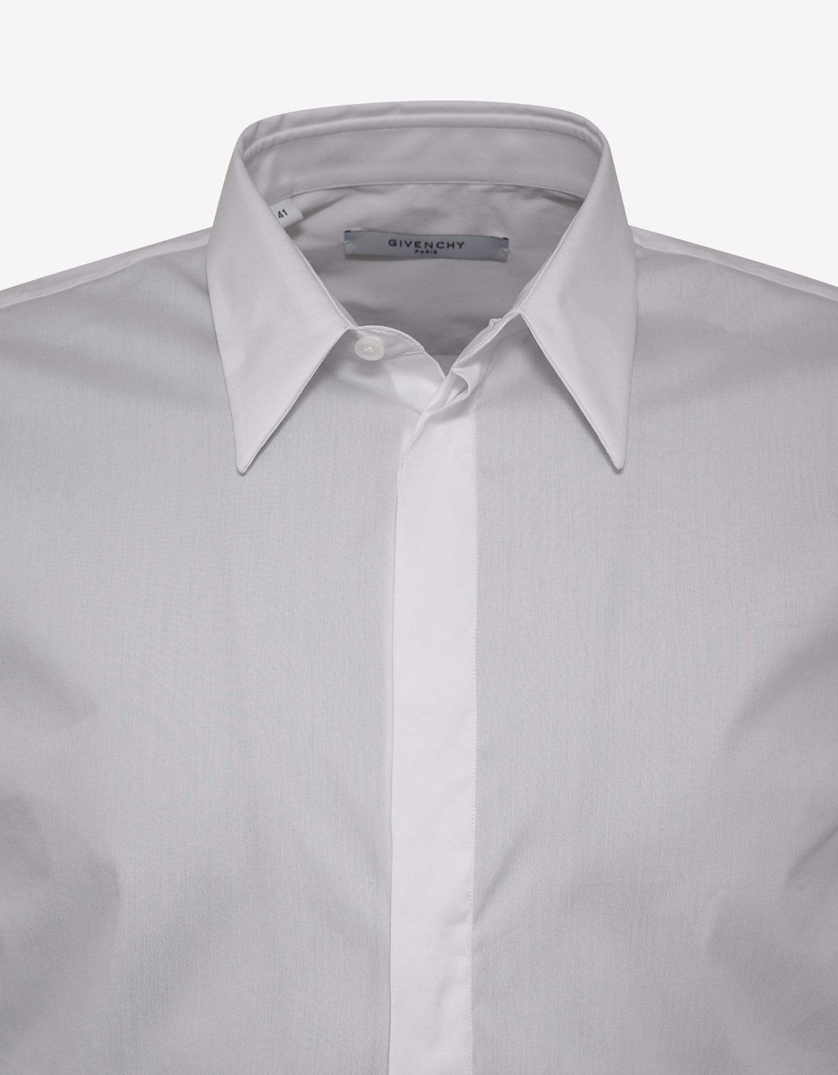 Givenchy White Logo Signature Stretch-Cotton Shirt