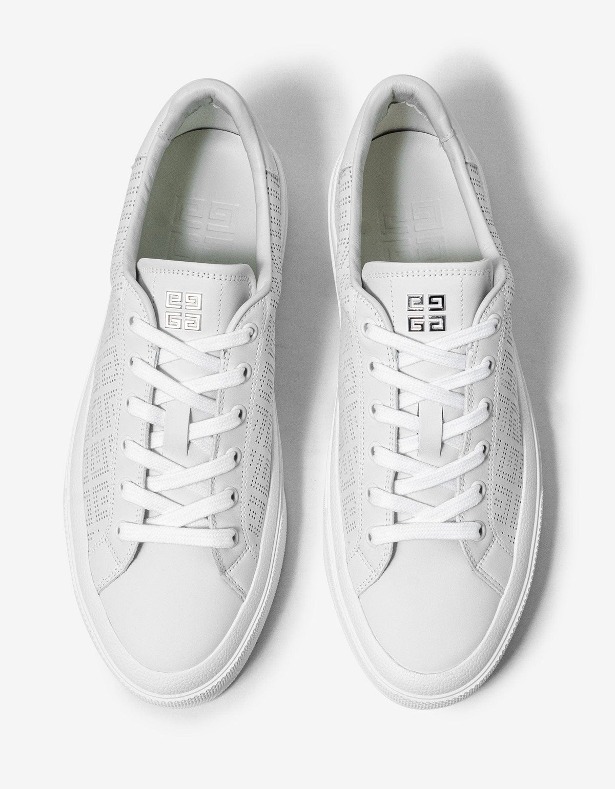 Givenchy White Perforated Logo City Sport Trainers