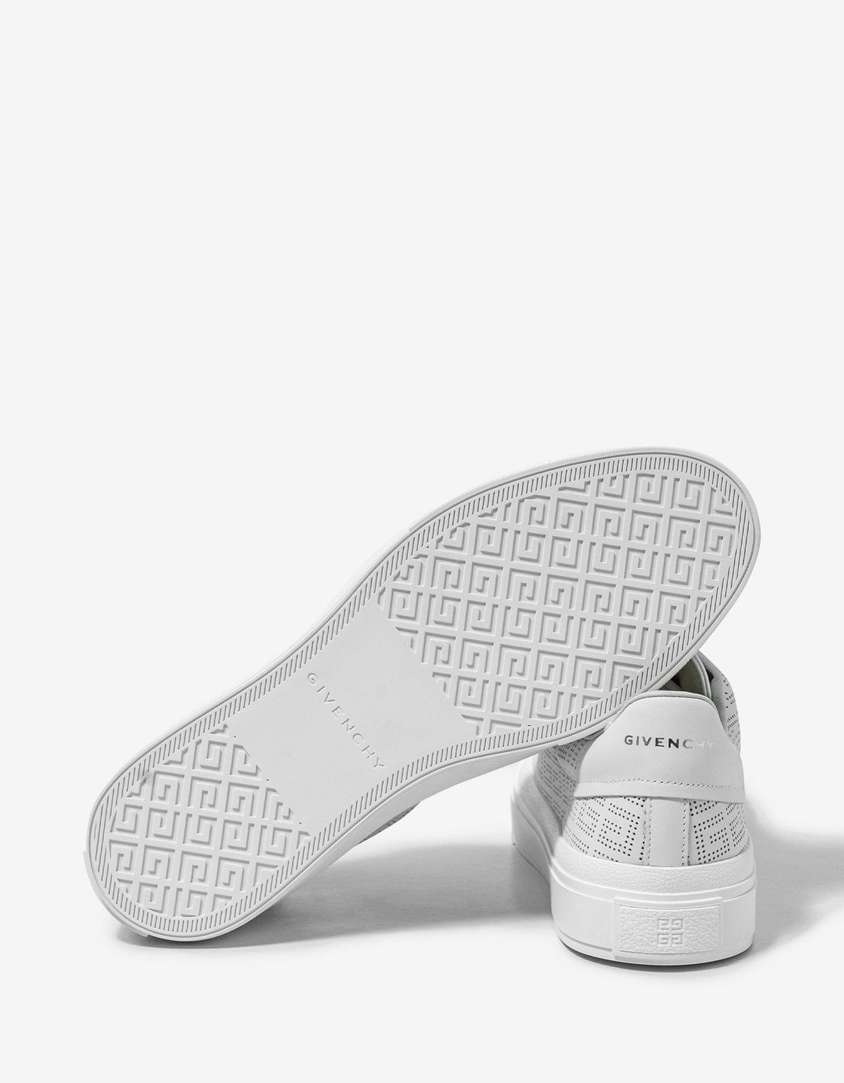 Givenchy White Perforated Logo City Sport Trainers