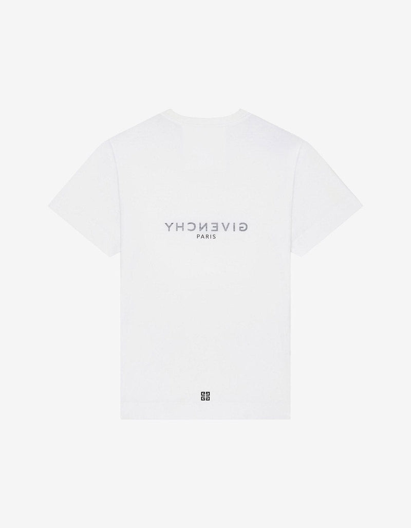 Givenchy White Reverse Logo Slim T-Shirt