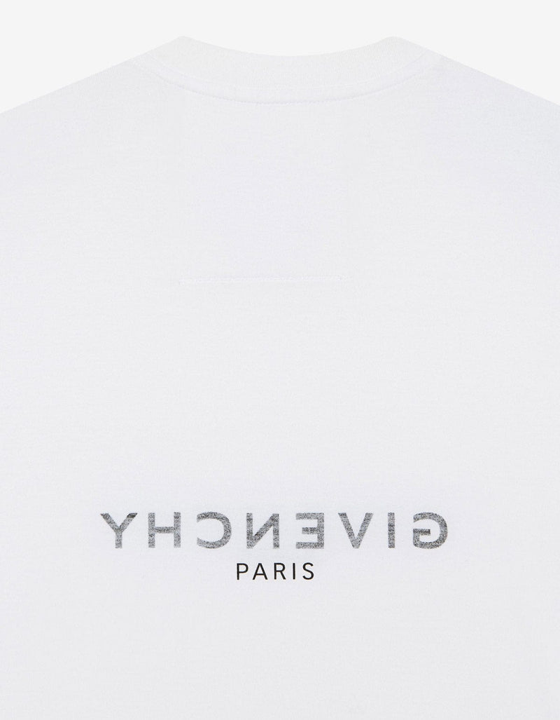 Givenchy White Reverse Logo Slim T-Shirt