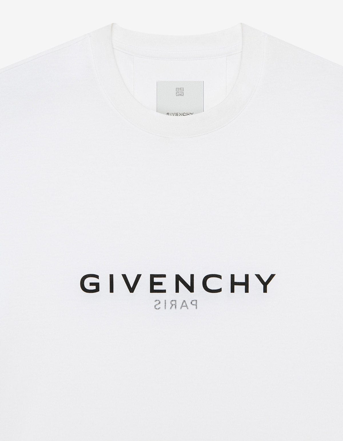 Givenchy White Reverse Logo Slim T-Shirt