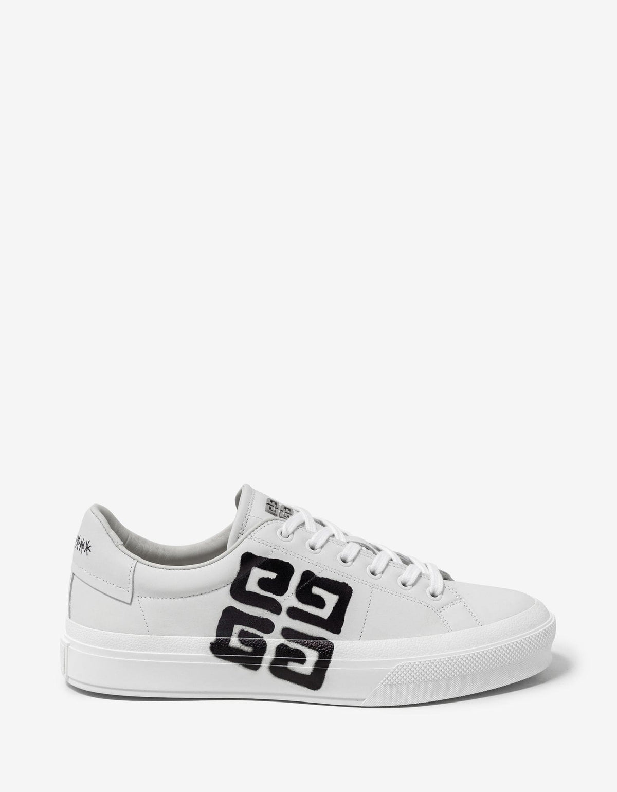 Givenchy White Tag-Effect Logo City Sport Trainers