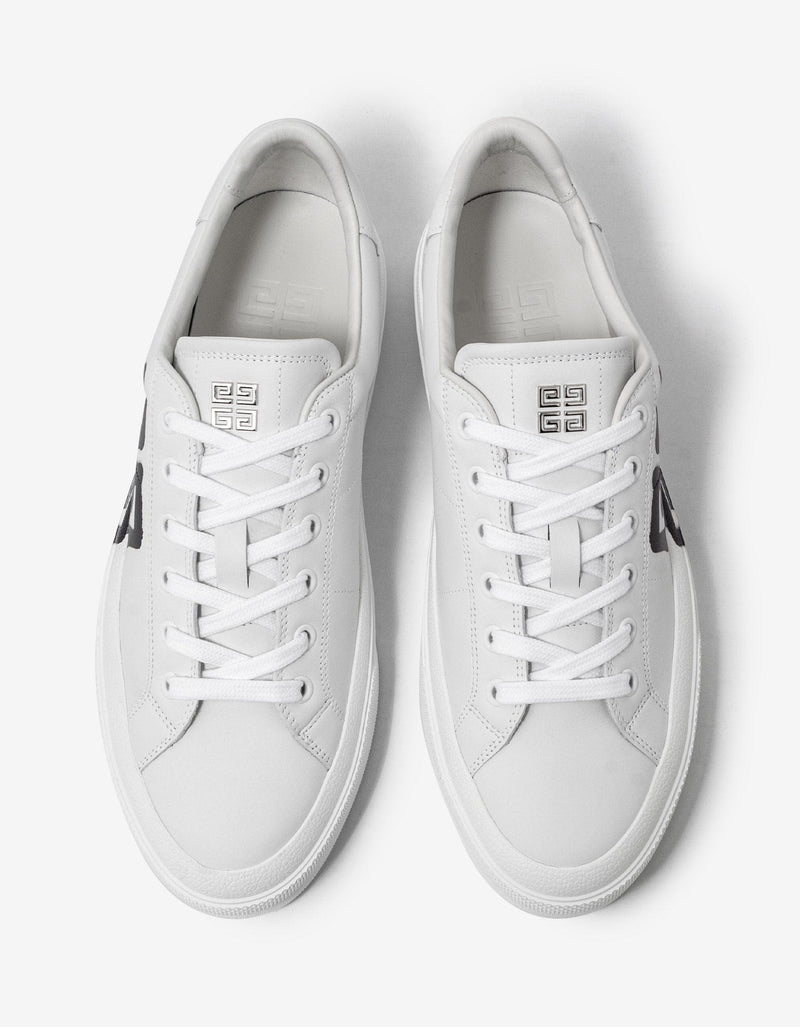 Givenchy White Tag-Effect Logo City Sport Trainers