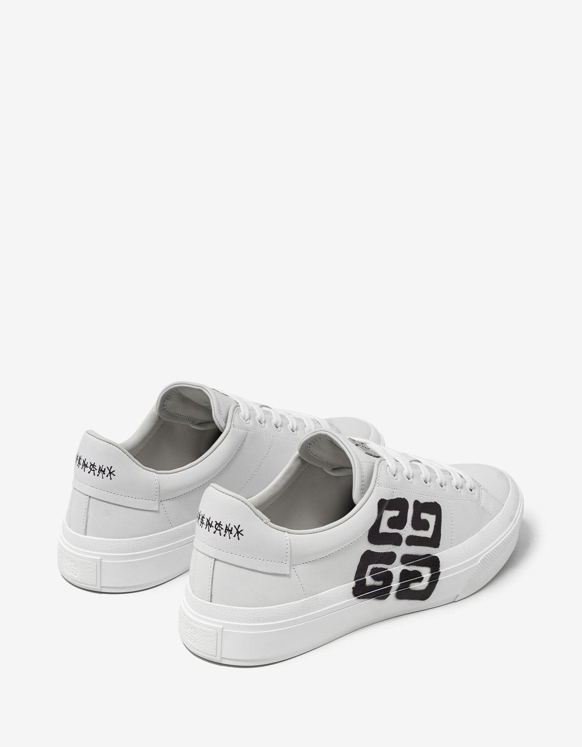 Givenchy White Tag-Effect Logo City Sport Trainers