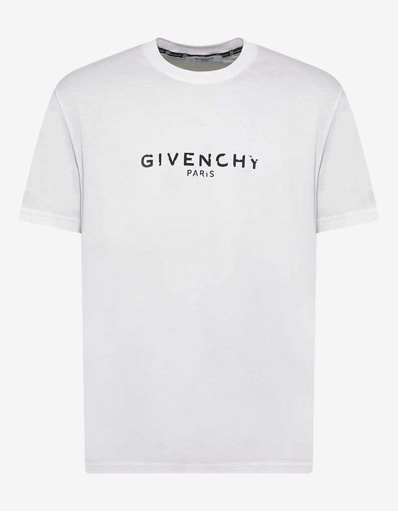 Givenchy White Vintage Logo Slim Fit T-Shirt