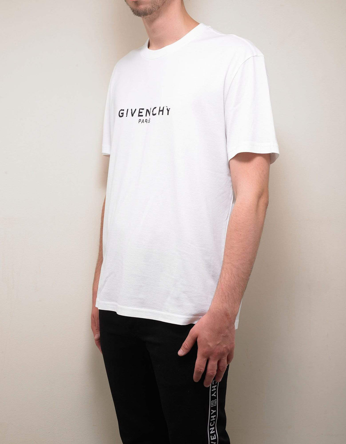 Givenchy White Vintage Logo Slim Fit T-Shirt