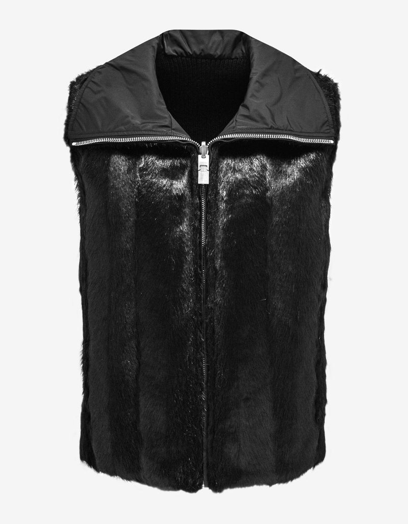 GivenchyBlack Faux Fur Reversible Gilet