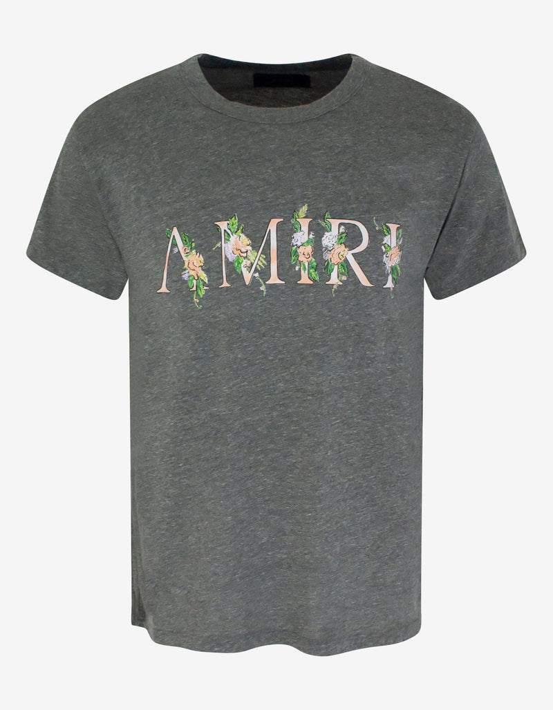 Grey Floral Amiri T-Shirt