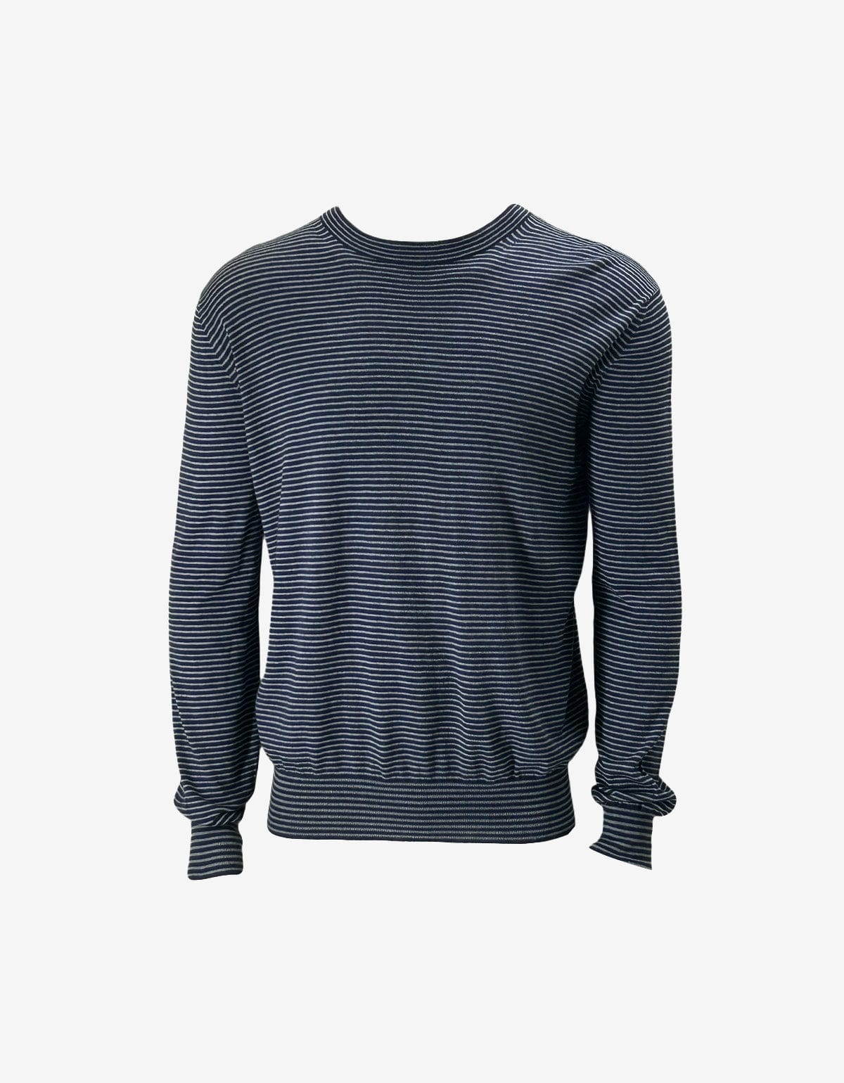 Gucci Blue Silk / Cashmere Wool Mix Knitted Stripe Jumper