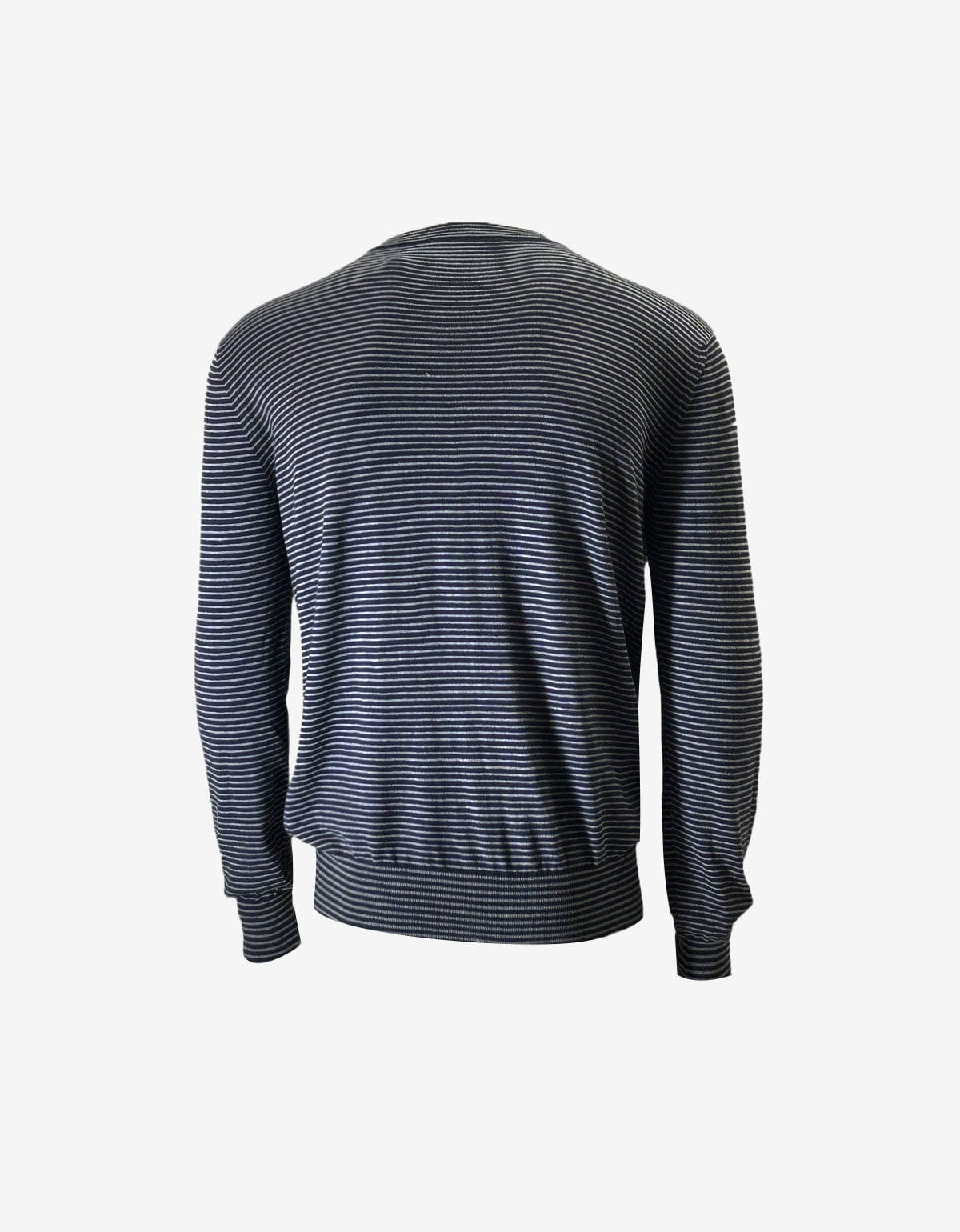 Gucci Blue Silk / Cashmere Wool Mix Knitted Stripe Jumper