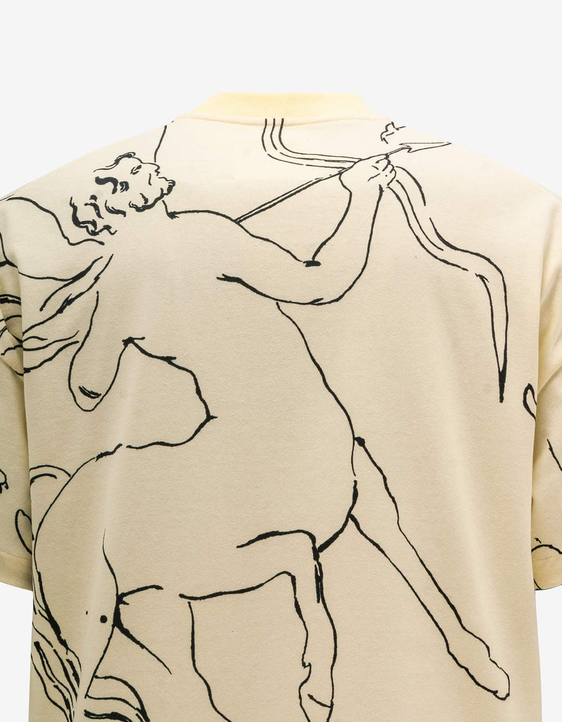 Jil Sander Beige Horoscope Graphic T-Shirt