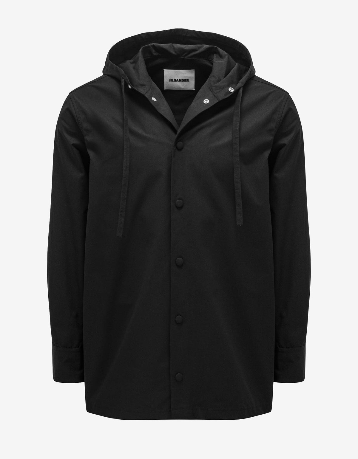 Jil Sander Black Hooded Shirt