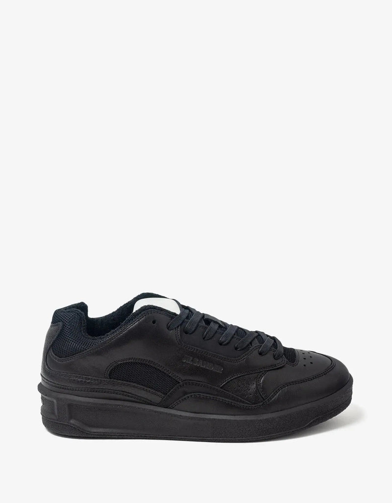 Jil Sander Jil Sander Black Leather Trainers