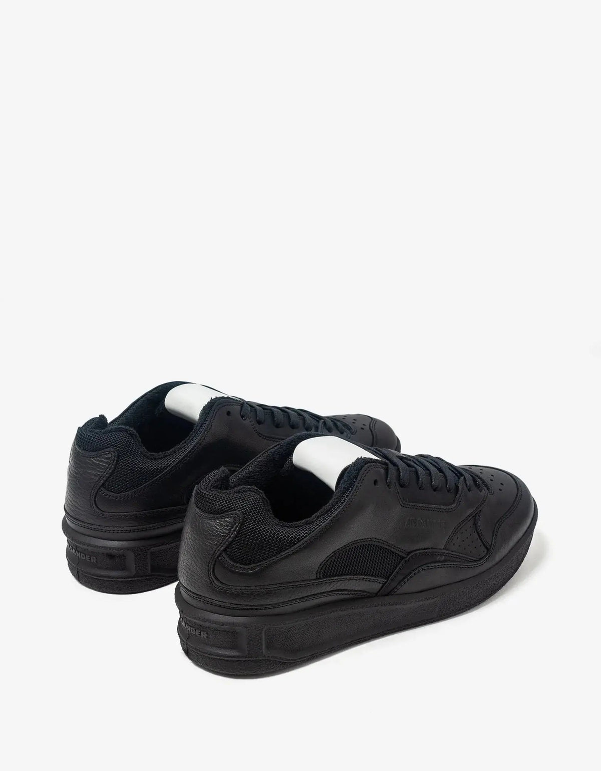 Jil Sander Jil Sander Black Leather Trainers