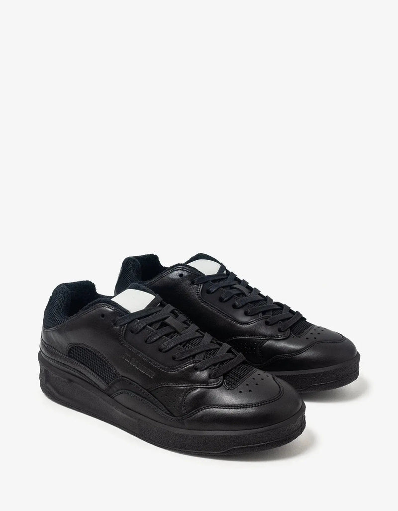 Jil Sander Jil Sander Black Leather Trainers