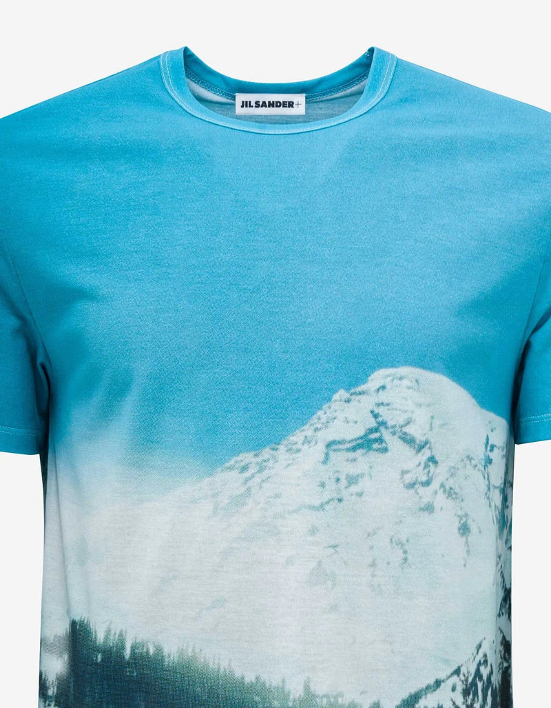 Jil Sander Jil Sander Blue All-Over Print T-Shirt