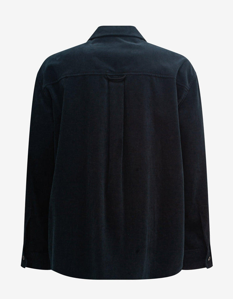 Jil Sander Jil Sander Midnight Blue Patch Corduroy Shirt