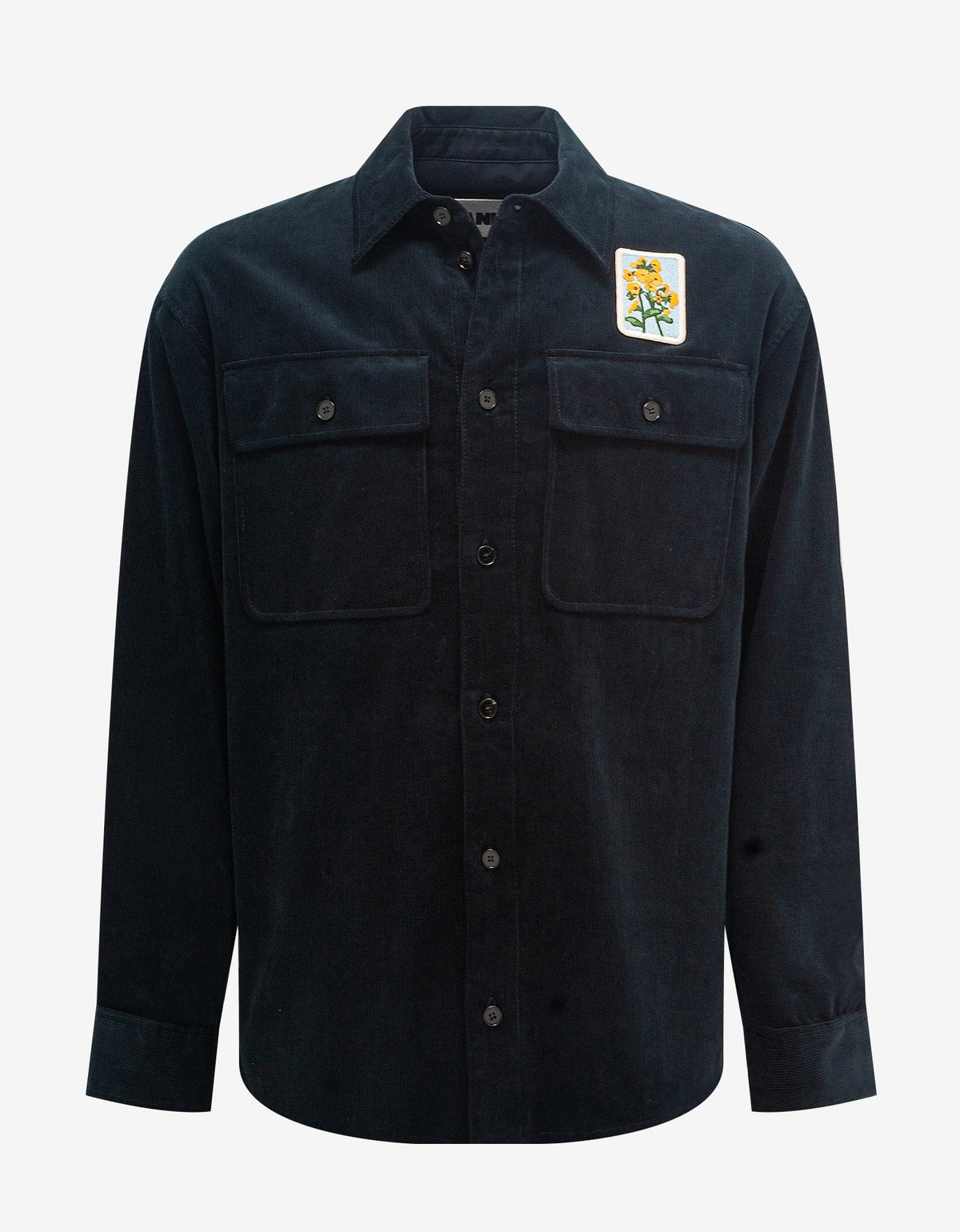 Jil Sander Jil Sander Midnight Blue Patch Corduroy Shirt