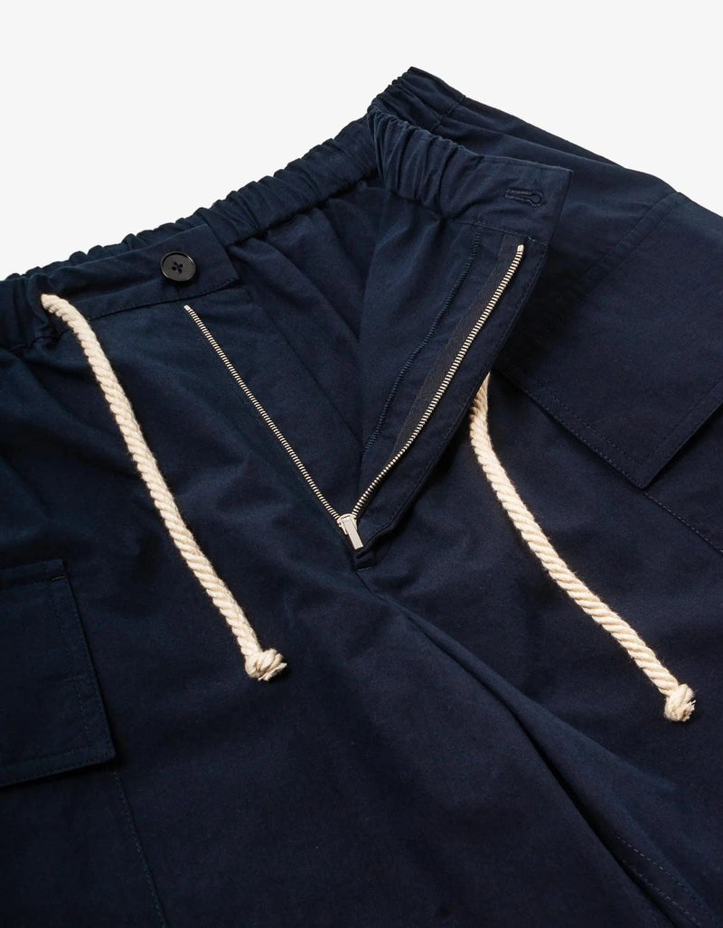 Jil Sander Navy Blue Cargo Shorts