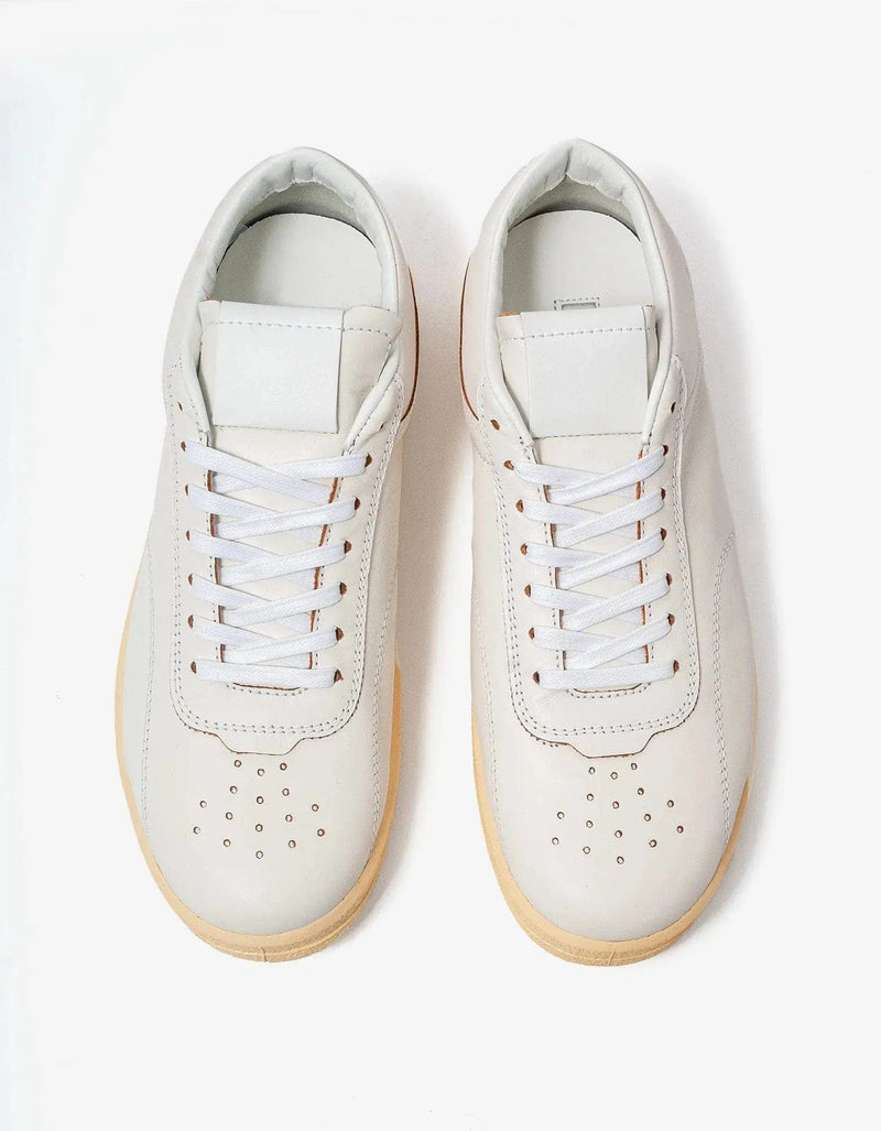 Jil Sander White Ecru Leather Trainers