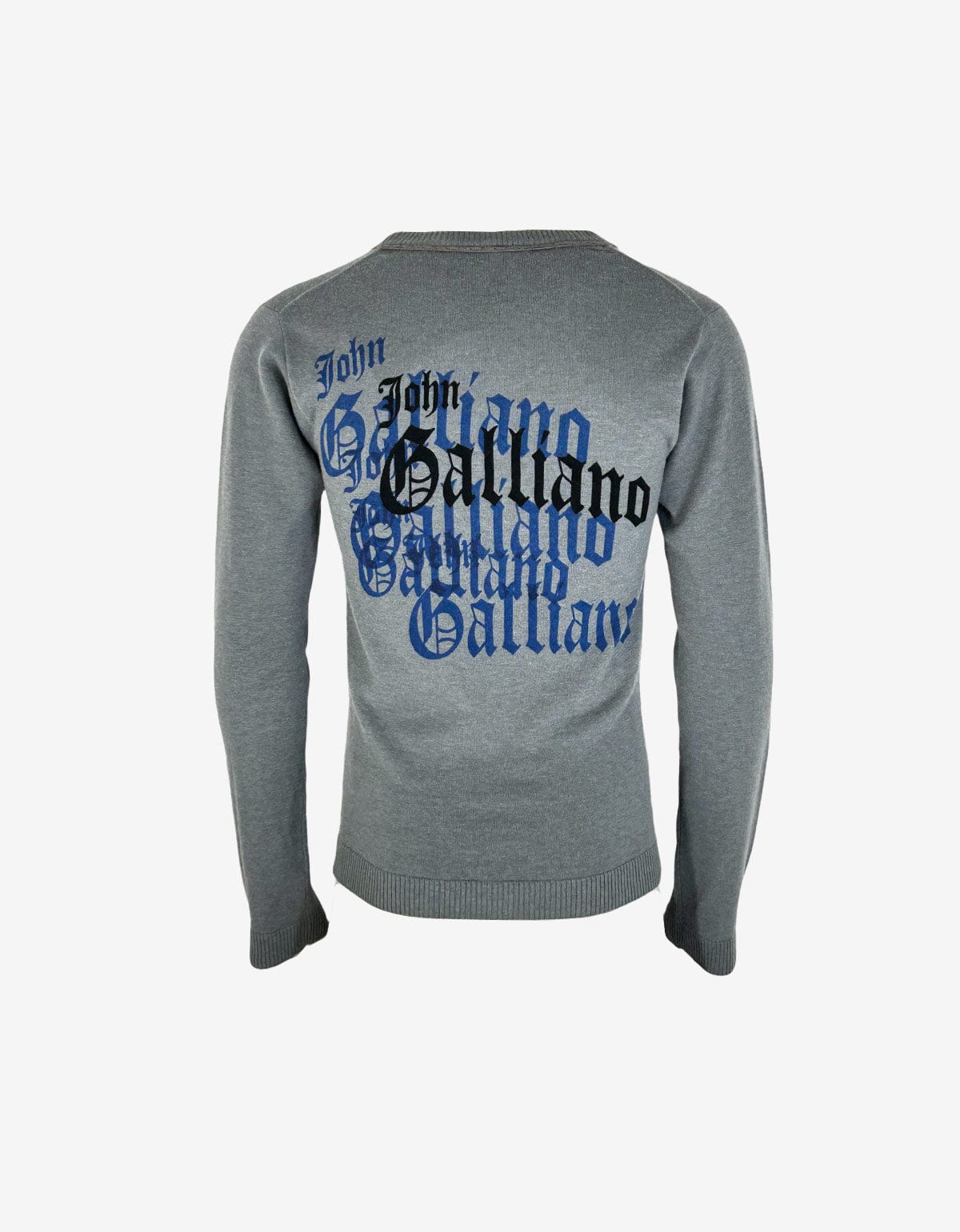 John Galliano V-Neck Cashmere / Wool Graphic Knitwear