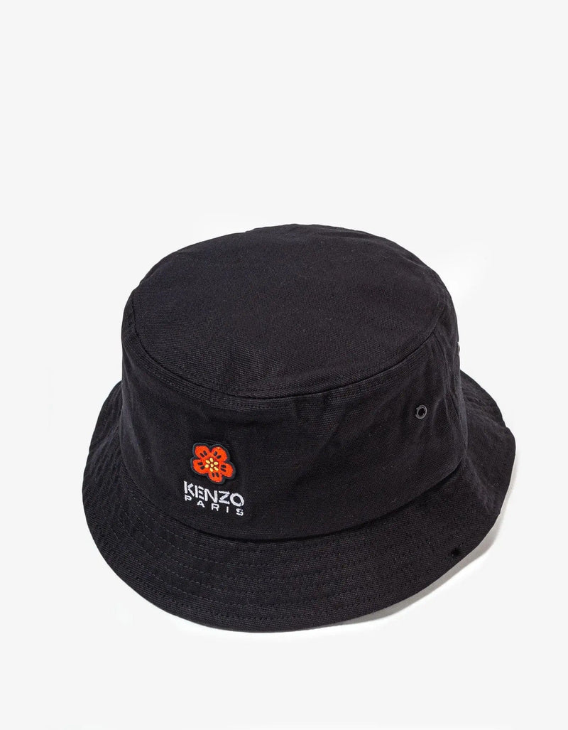 Kenzo Black 'Boke Flower' Crest Bucket Hat