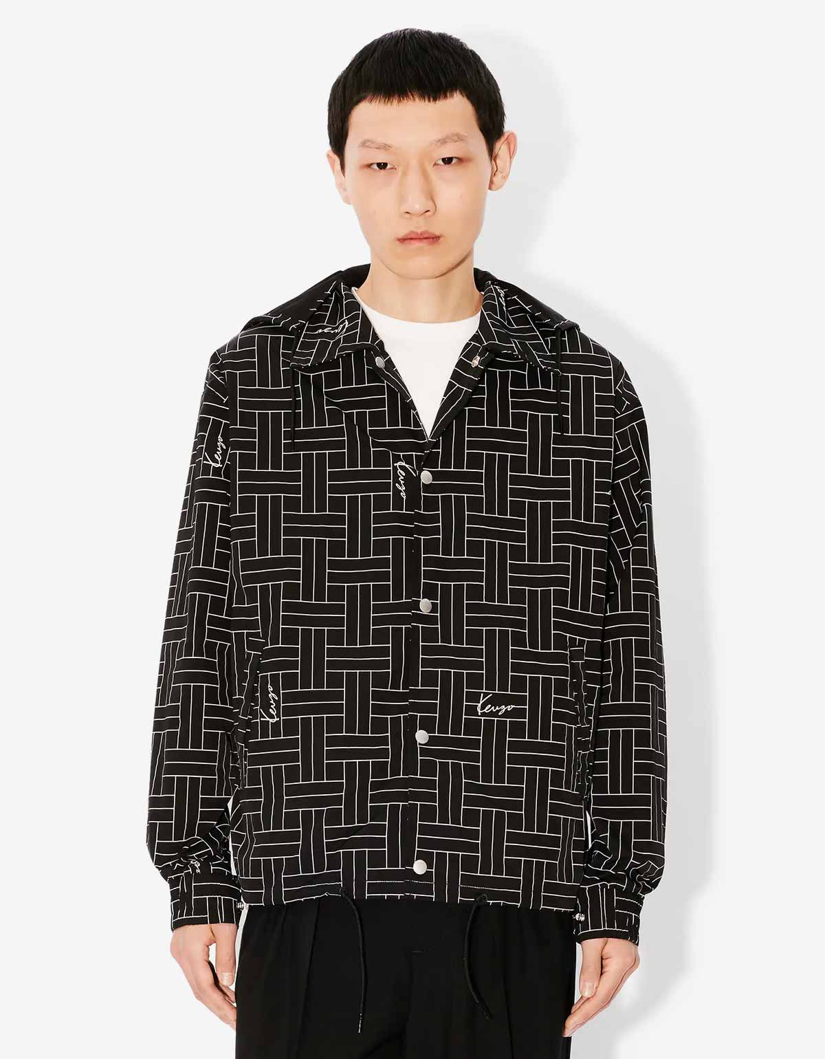 Kenzo Black Kenzo Weave Windbreaker