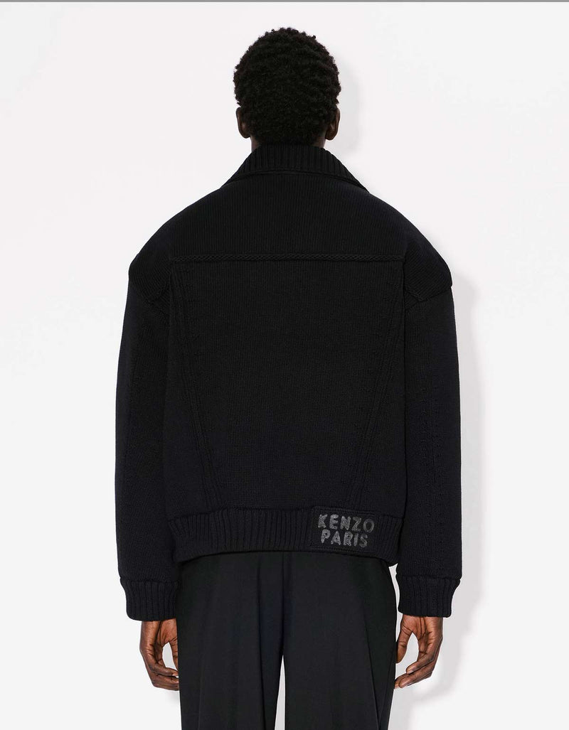 Kenzo Black Knitted Puffer Jacket