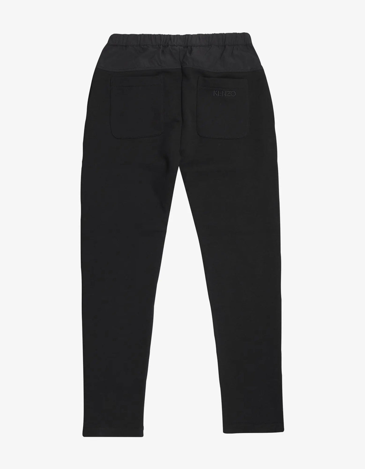 Kenzo Black Nylon Panel Logo Sweat Pants